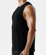 Майка мужская спортивная Atlantic, 1 шт. в уп., бамбук, черная, MV-052