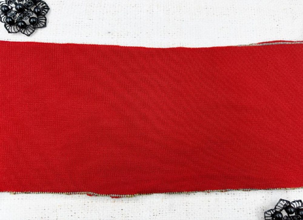 Подвязы трикотажные, ш. 14 см, L 123 см, красный