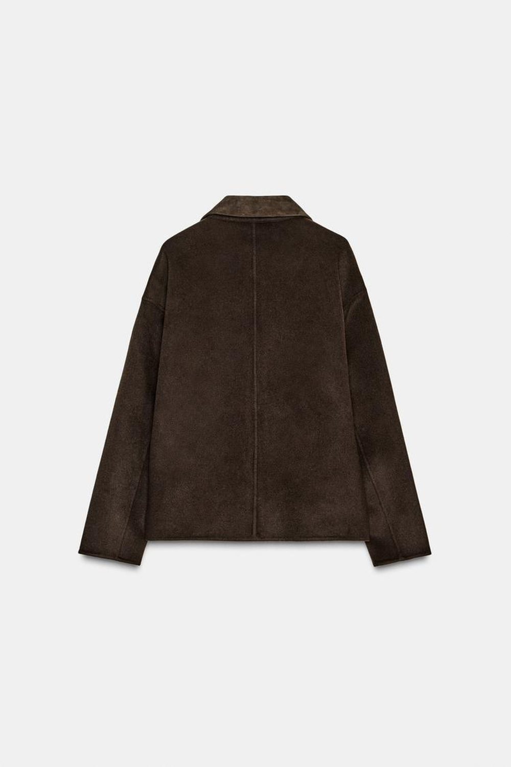 ZARA КУРТКА ИЗ СМЕСОВОЙ ШЕРСТИ — ZW COLLECTION, КОРИЧНЕВЫЙ