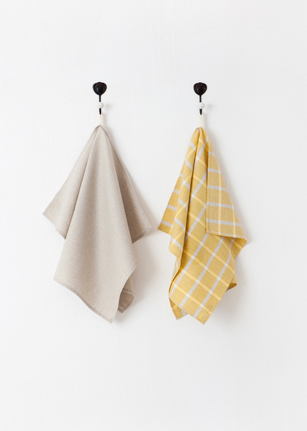 Набор полотенец 2 шт Luxberry Kitchen Line желтый-натуральный