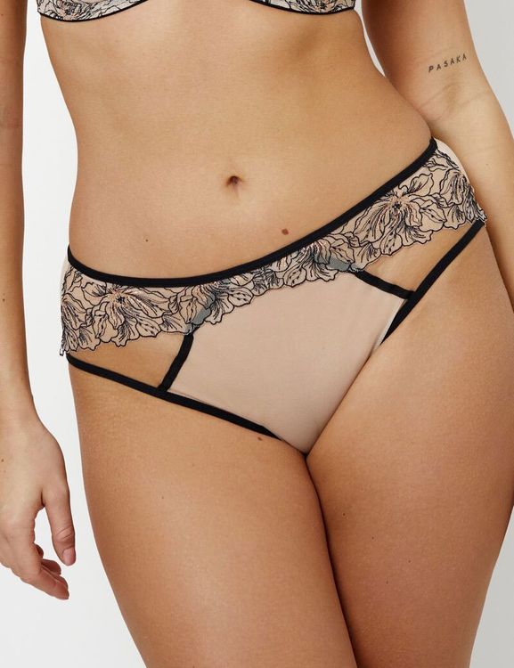 Трусы Subtille Linda бразилиана (бежевый/черный)