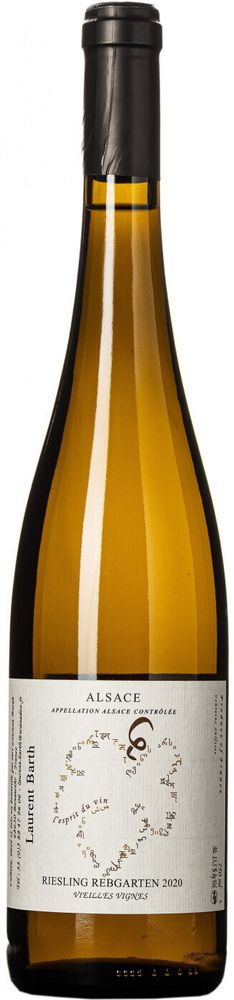 Вино Laurent Barth Rebgarten Riesling Vieilles Vignes Alsace AOC, 0,75 л.