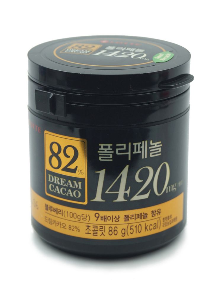Lotte Dream Cacao Горький шоколад в кубиках 82% 86 г 6 шт