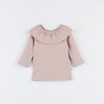 Лонгслив с рюшей "Крем-брюле" 0+