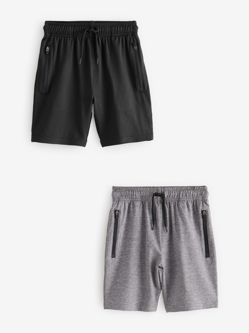 Шорты спортивные для мальчика Next Q94-486, 2 шт., Черный, Серый
