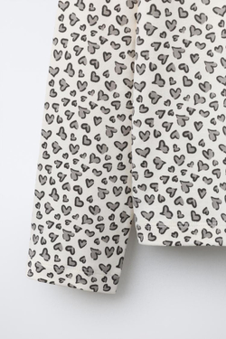 ZARA ПИЖАМА С АНИМАЛИСТИЧЕСКИМ ПРИНТОМ, ЭКРЮ