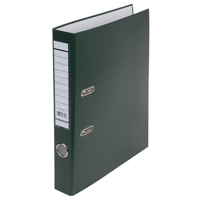 Папка-регистратор с арочным мех. Hatber, A4, кор. 50 мм, с карманом, зелёный, бумвинил, 1 шт