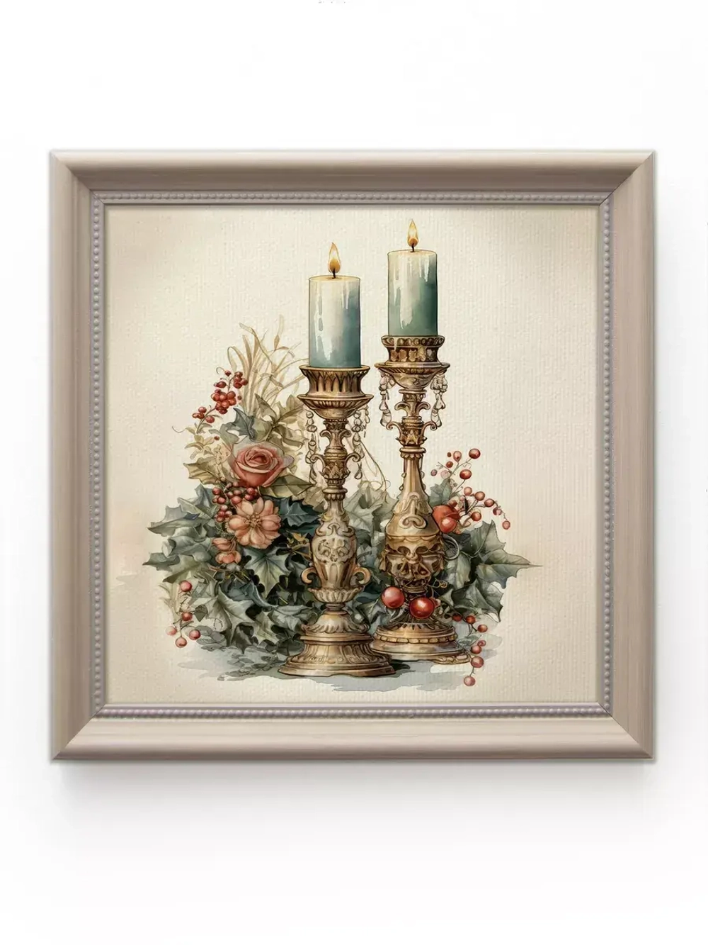 Картины на стену интерьерные на холсте 4 шт, 23*23 см