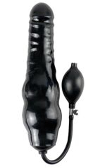 Фаллоимитатор с функцией подкачки Inflatable Ass Blaster - 23 см.