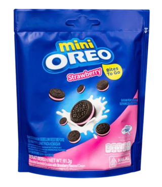 Печенье Mini Oreo Strawberry с клубничным кремом