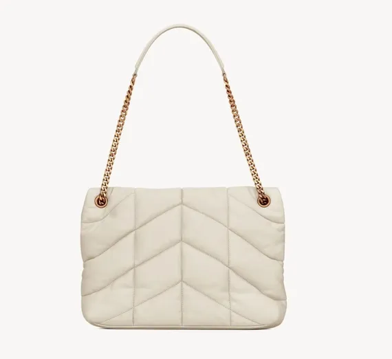 Сумка Saint Laurent Puffer Loulou, белый