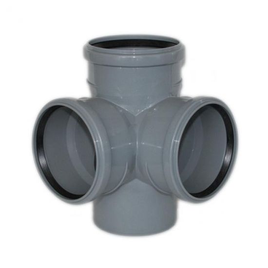 Крестовина ПВХ  2-х плоскостная 90 гр.