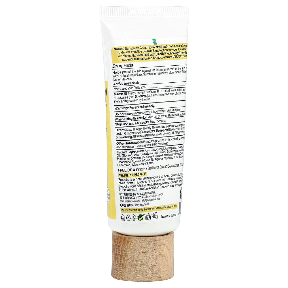 Bee & You, Детский, солнцезащитный крем с натуральными минералами, SPF 50+, 80 мл (2,7 жидк. Унции)