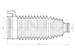 Пыльник рулевой рейки UNIO DUC-20023