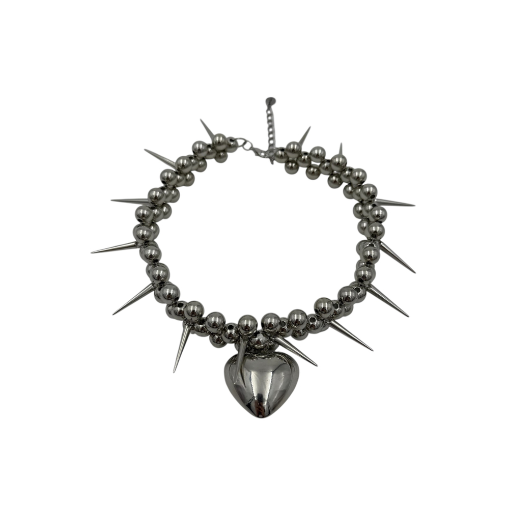 sharp heart necklace