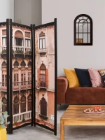 Ширма из массива дерева "Птички" 180см