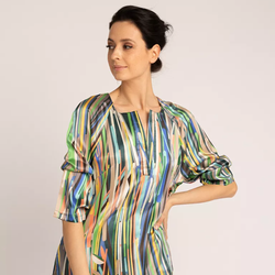 Блуза женская многоцветная с узором полоски Mollen