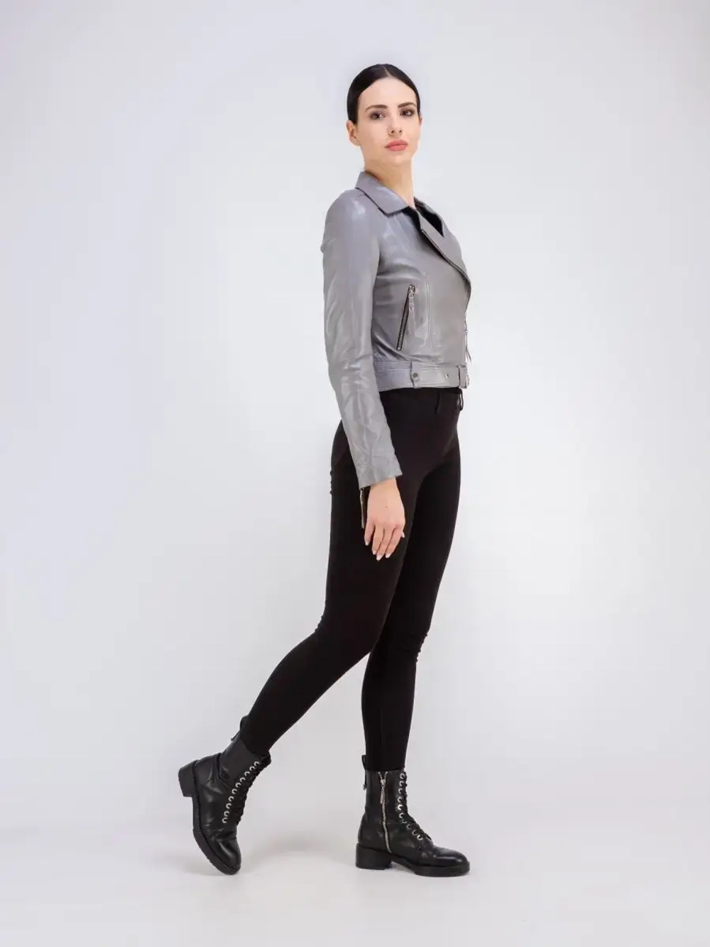 Косуха кожаная куртка демисезонная