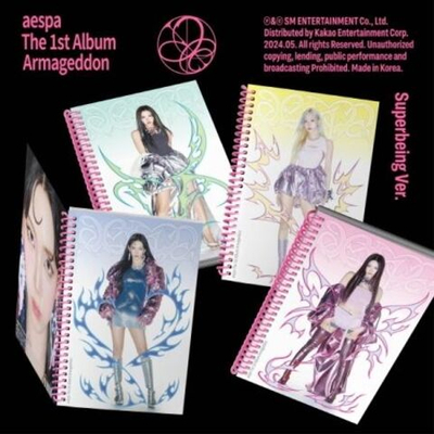 Альбом aespa - ARMAGEDDON 1st Album SUPERBEING Version 4 Cover SET