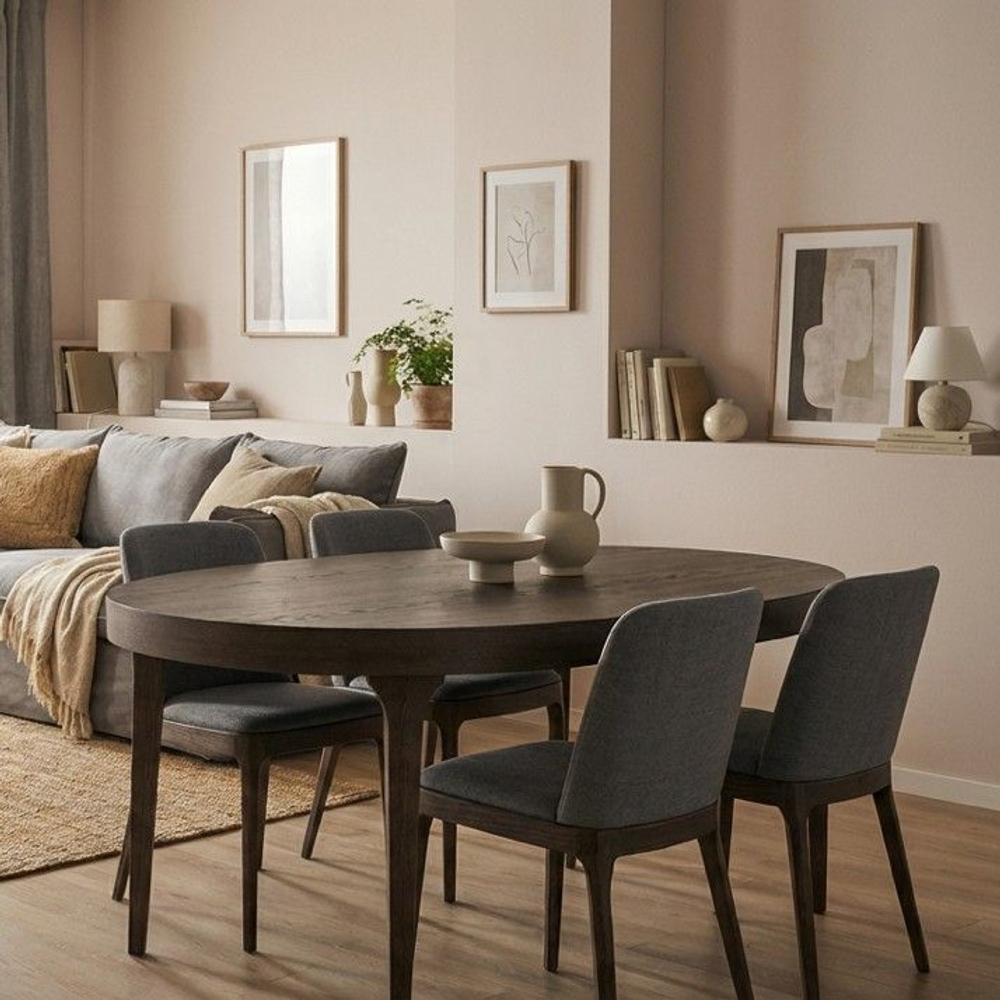 Стол овальный раскладной Bellini (160+40), шпон