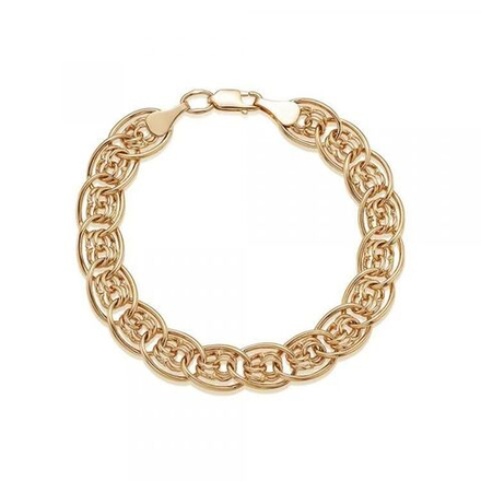 Браслет золотой широкий 19 размер