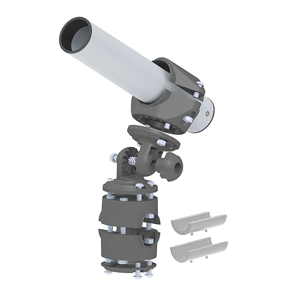 Держатель спиннинга с креплением на леер, наклонный, нерж/полиам (10265129)