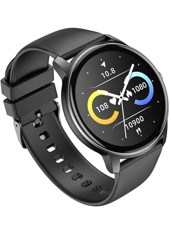 Смарт-часы Hoco Y4, 1.28", 240x240, IP68, BT5.0, 200 мАч, будильник, шагомер, черные