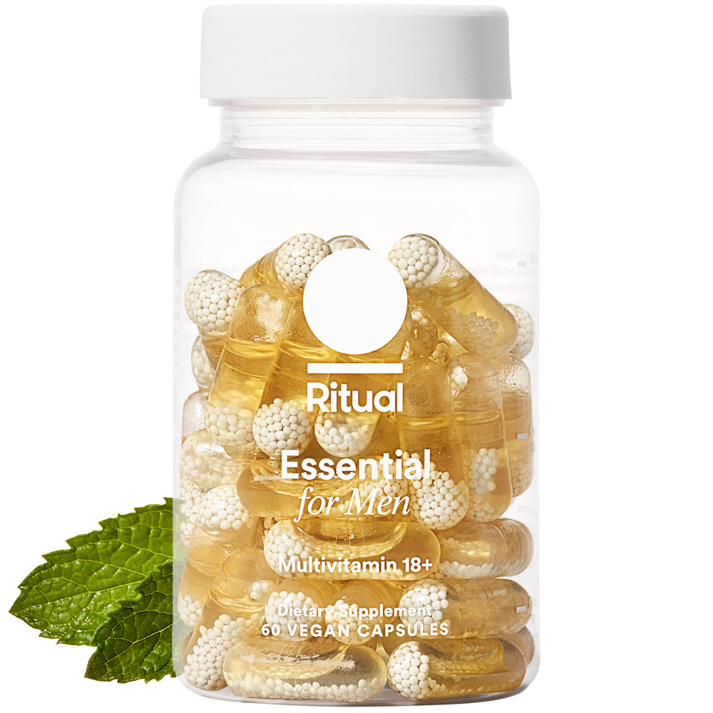 Ritual, Essential For Men, мультивитамины для мужчин от 18 лет, со вкусом мяты, 60 веганских капсул