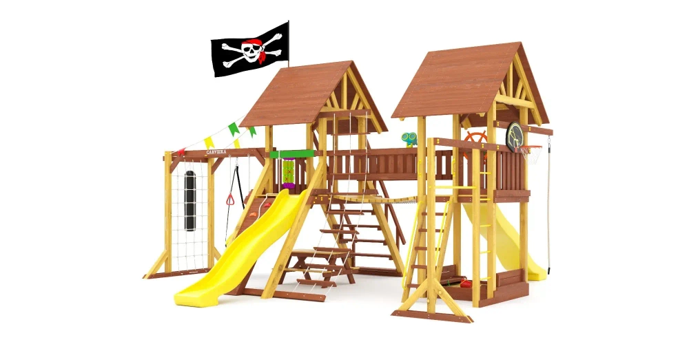 Деревянный игровой комплекс Савушка Lux - 9 COMFORT