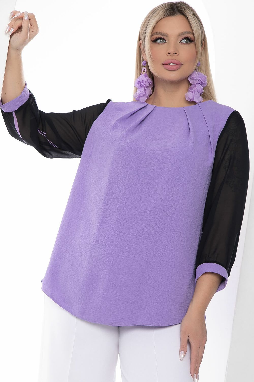 Блуза "Эрлия" (сирень) Б8466 LT Collection