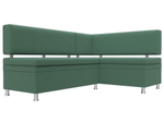 Диван кухонный угловой Стайл правый угол, Амур 11 зеленый, Рогожка, 123235