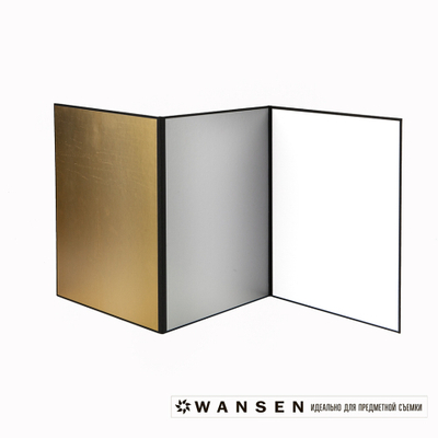 Фон (флаг) Wansen Flag А4-3 белый золотой серебряный черный