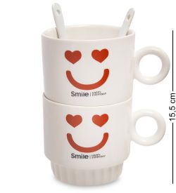 MUG-171/1 Набор из двух кружек «Счастливая улыбка каждый день»