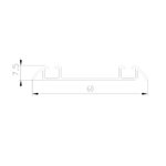 ЭКО Направляющая нижняя двухполозная (5,40 м) хром матовый (AL) (AE0488) Aristo (Акция)