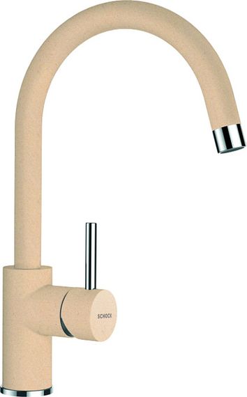 Смеситель Schock Plutos-D, Cristalite, выдвижной излив лунный камень