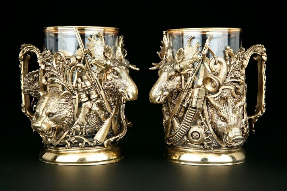 Набор подстаканников "Трофейный" 2шт. в подарочном кейсе