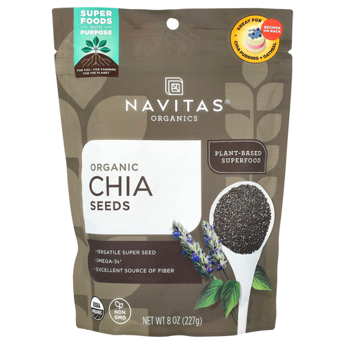 Navitas Organics, органические семена чиа, 227 г (8 унций)