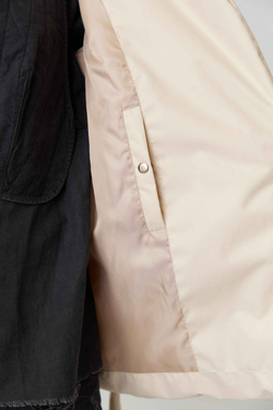 Зимняя куртка на запах из молочной бархатистой мембраны