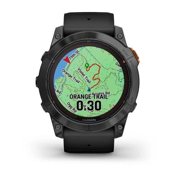 Умные часы Garmin Fenix 7X Pro Solar Edition Титановый угольно-серый корпус с DLC-покрытием и черным ремешком