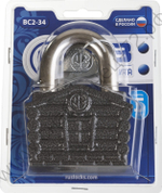 ВС2-3476,5x34х104 мм, дисковый механизм секрета, навесной замок (37220-34)