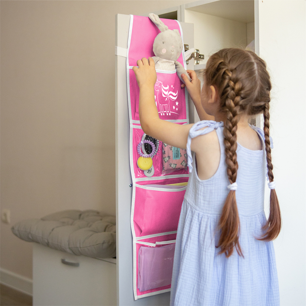 Кармашки для детского сада на резинке. Единорог