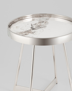 Журнальный столик Гера 50*50 см сталь серебро