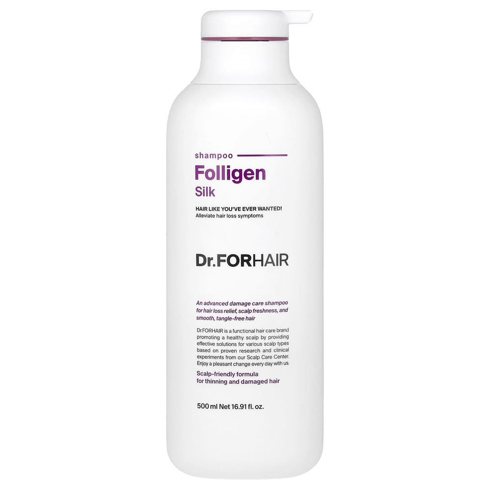 Dr.ForHair, Folligen, шампунь из оригинального шелка, 500 мл (16,91 жидк. унц.)