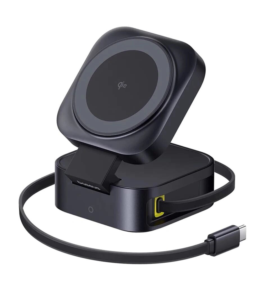 Беспроводное зарядное устройство Baseus PicoGo Series 2-in-1 Qi2 67W, P10276800123-00