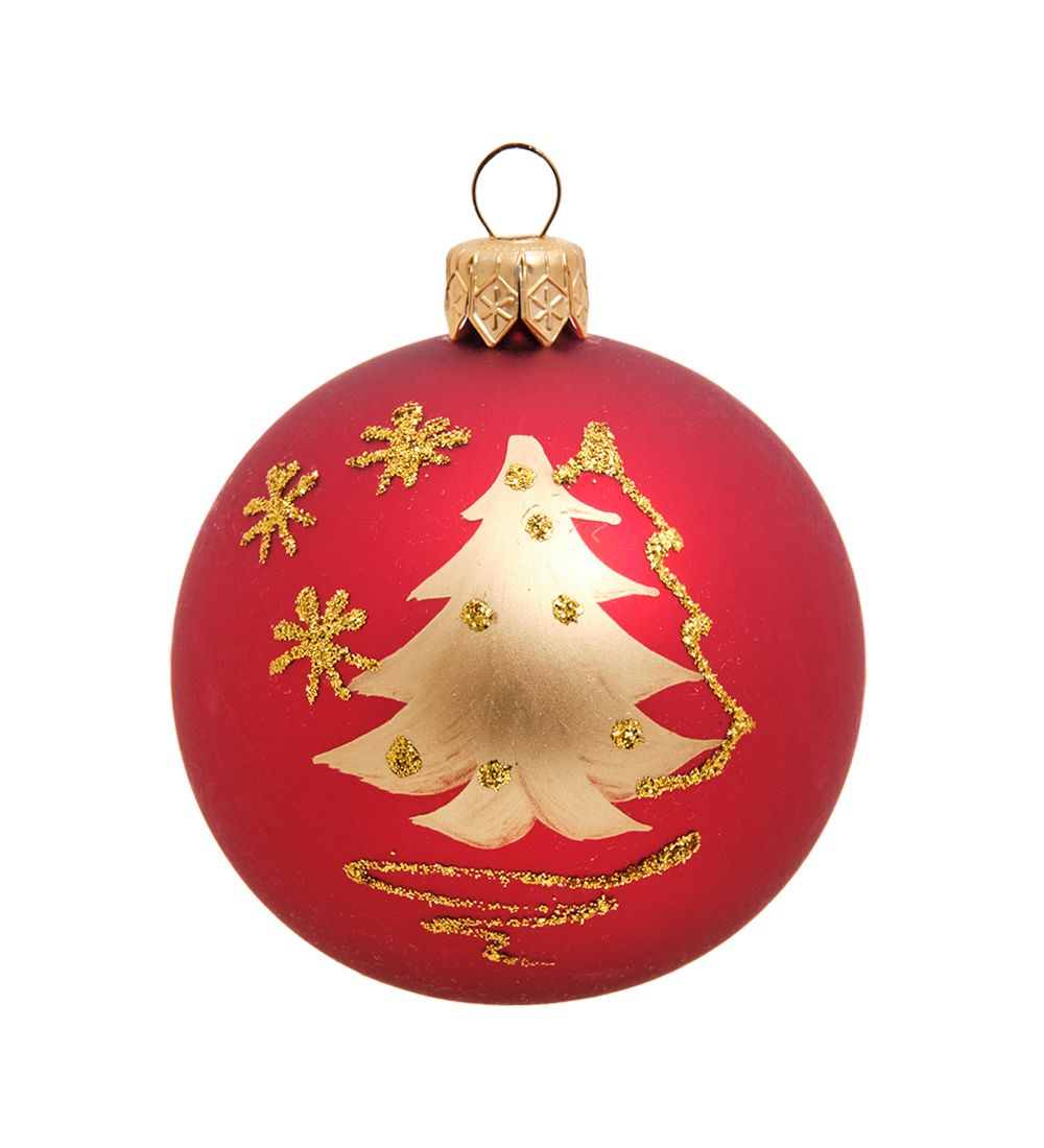 Элита НФШ-1091/1 Набор ел.украшений Шар 4шт «Елочки» 70 мм