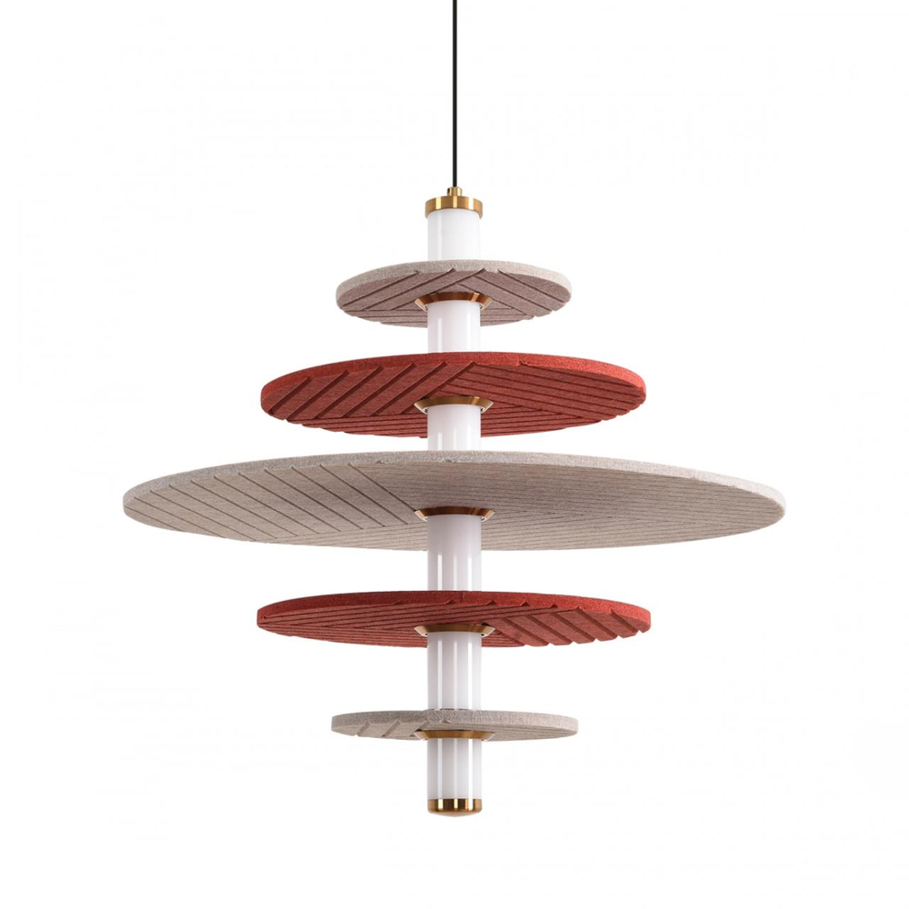 8296/14AL LEDIO LN26 365 черный/бежевый/бурый, металл/фетр/акрил Подвес LED 14W 3000K 220V FELTA