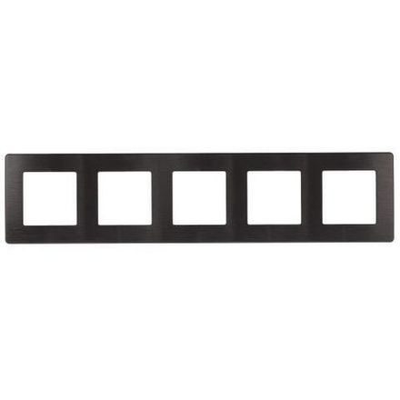 Рамка 5-м для розеток и выключателей 12 12-5105-05 сатин антрацит Эра Б0052543