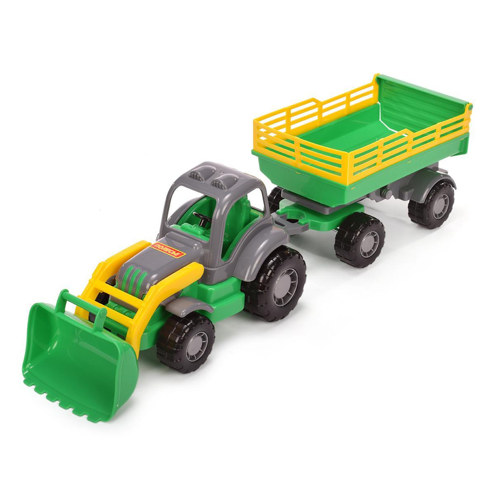 Трактор "Крепыш" с прицепом №2 и ковшом (Полесье)