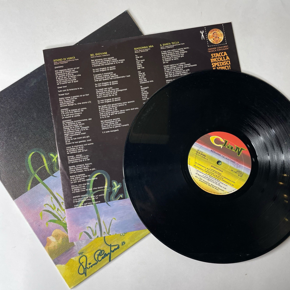 Винтажная виниловая пластинка LP Adriano Celentano Atmosfera (Италия 1983)