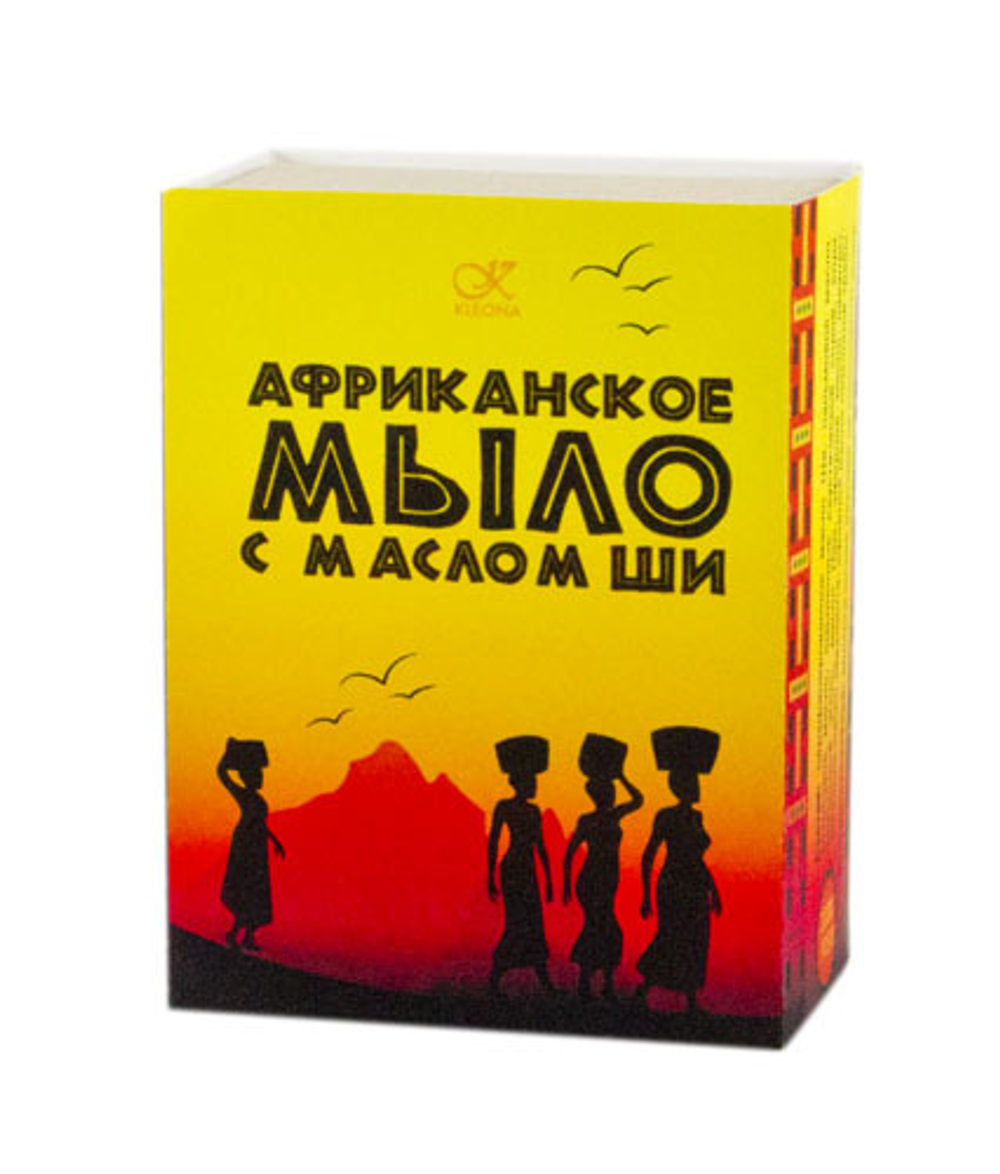Мыло Kleona Африканское чёрное с масло Ши 120 г